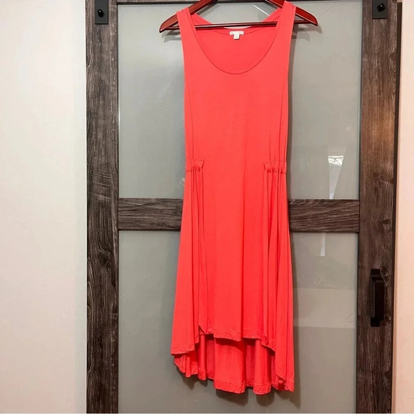 Gap Pink Tie Waist Sleeveless Dress XS High-Low Hem - Picture 6 of 8